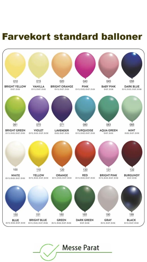 standard farveballoner